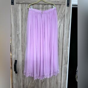 Anthropology Lavender Lace Trim Women's Skirt  new with tag